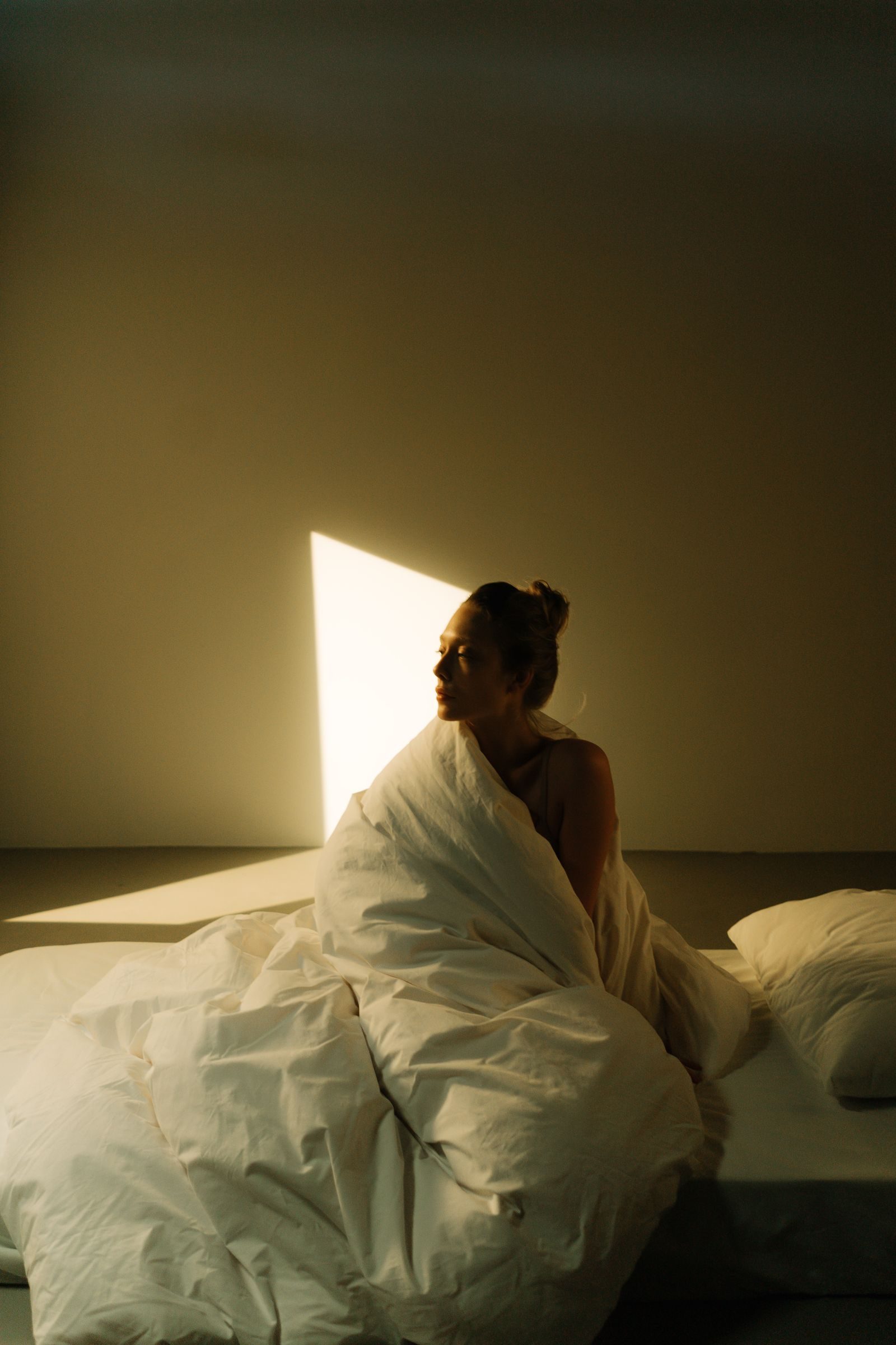 A warm, bright room in morning light
